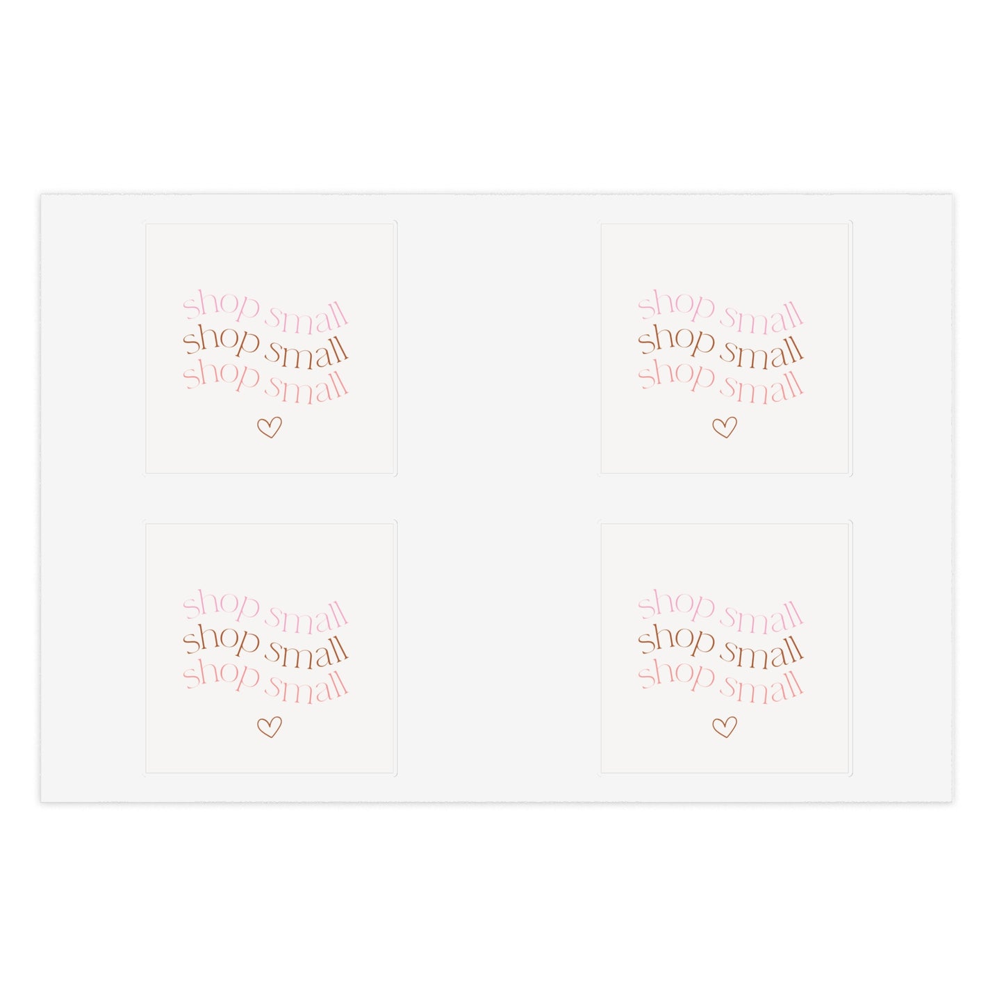 Sticker Sheets - Shop Small Retro w/ Heart