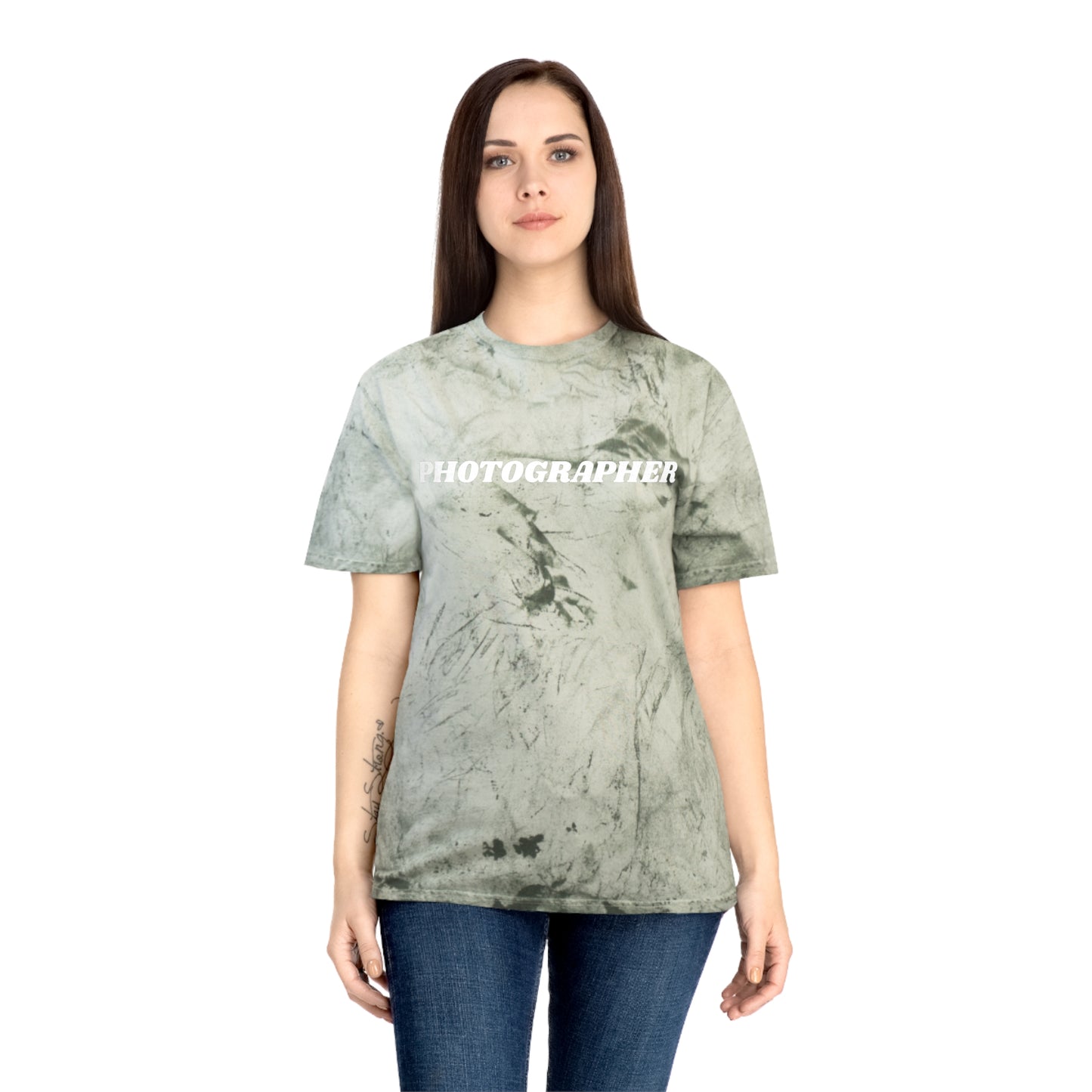 Tie Dye PHOTOGRAPHER Short Sleeve Shirt