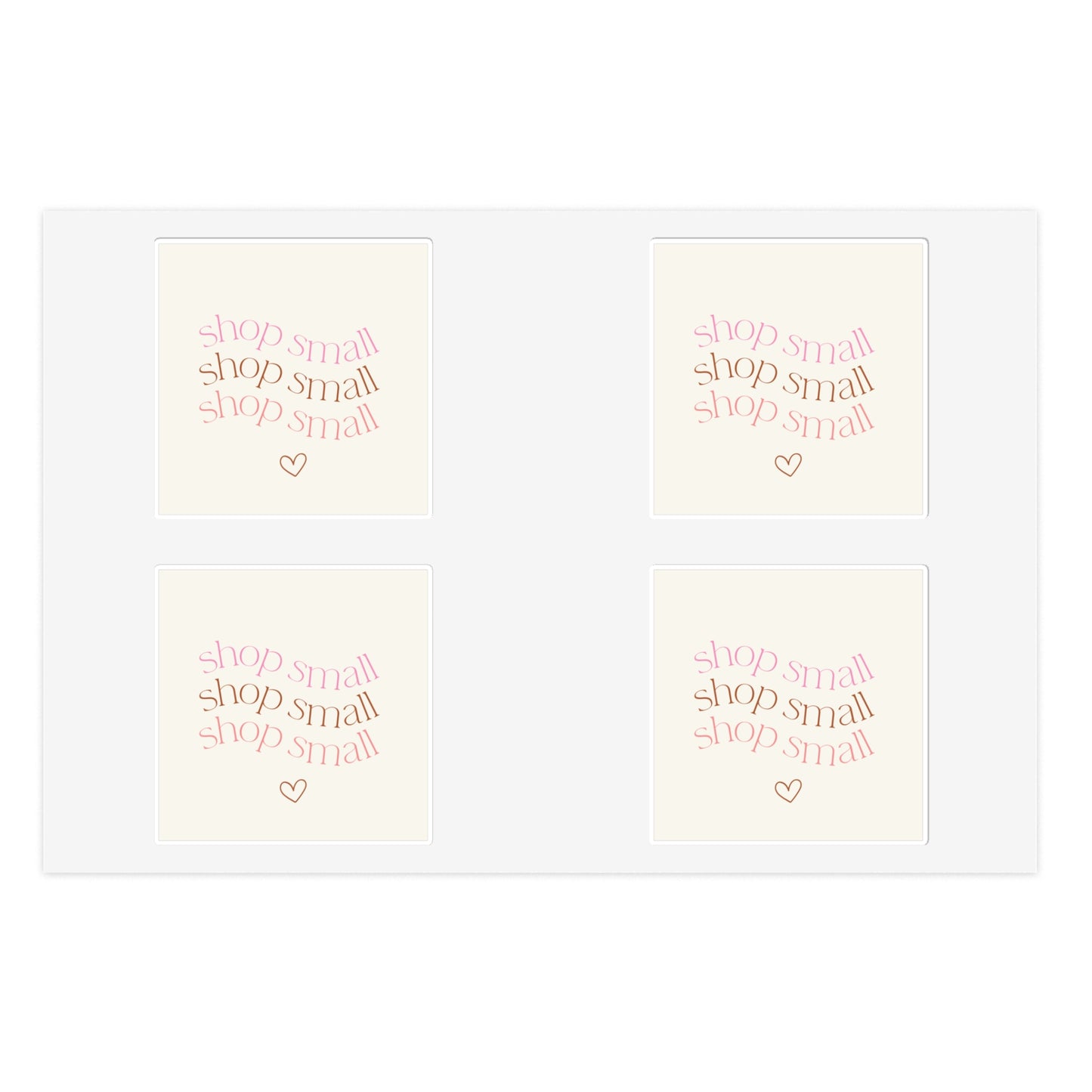 Sticker Sheets - Shop Small Retro w/ Heart