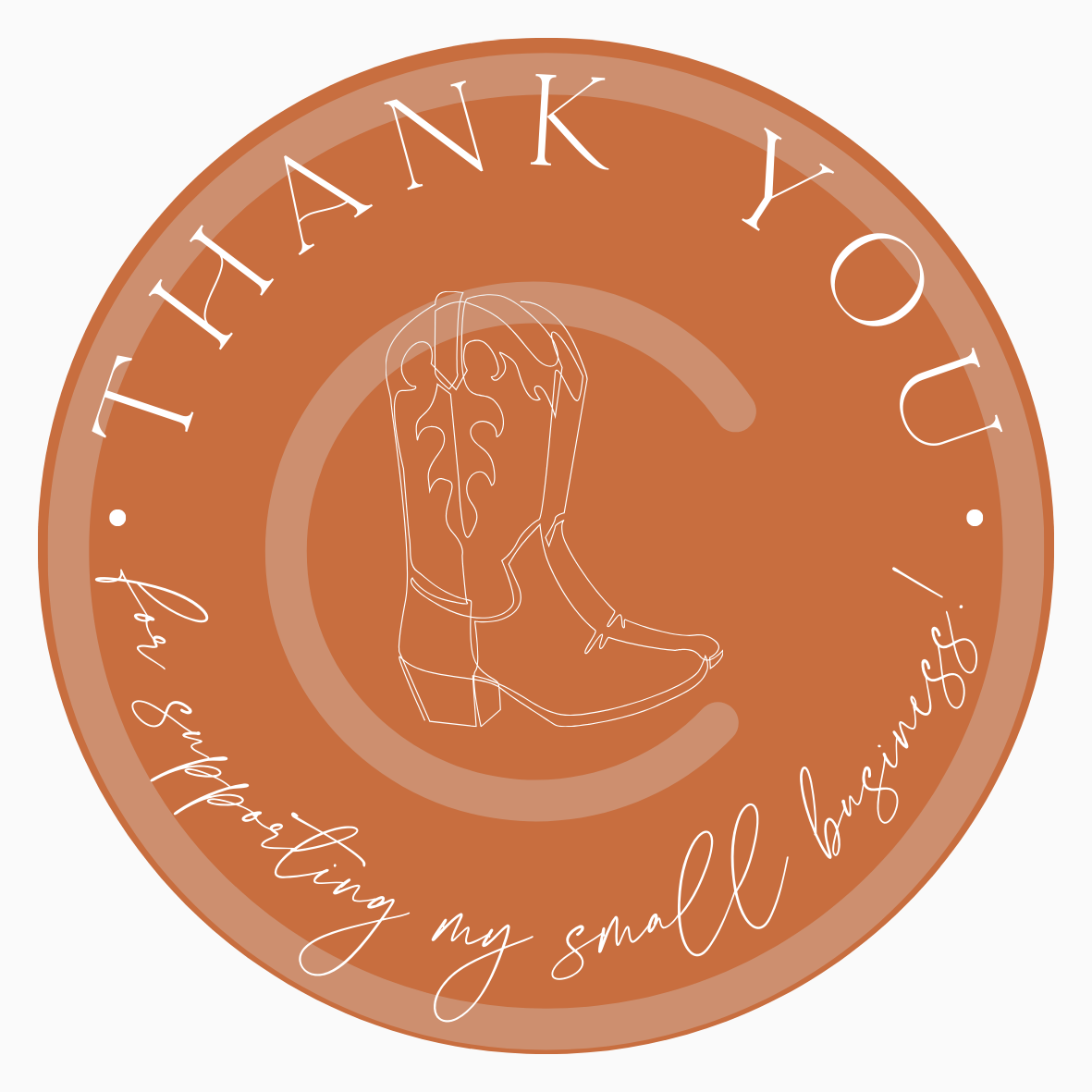 Sticker Sheet - Thank You For Supporting My Small Business / Cowgirl